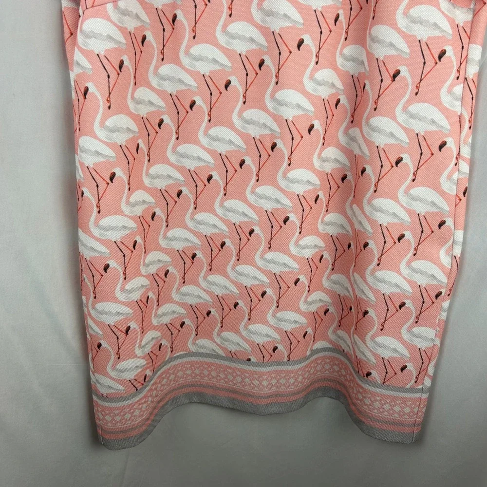 Julian Taylor New York Pink Flamingo Print Knee Length Dress Plus Size 18W Beach